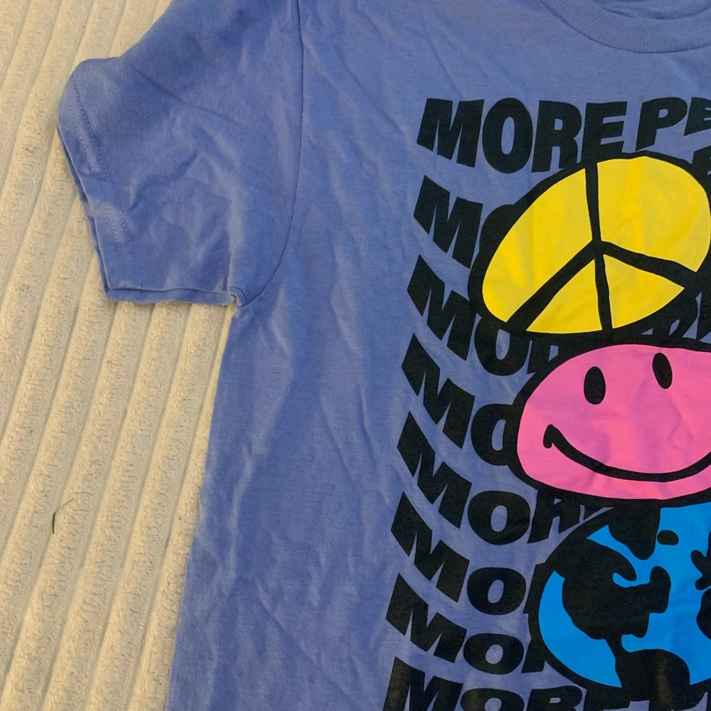 Blue Graphic Peace T-Shirt